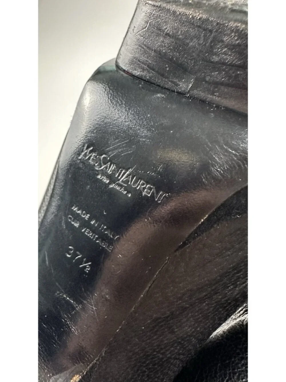 Yves Saint Laurent – YSL Rive Gauche Black Leather & Suede Easy Ankle Boots 7.5